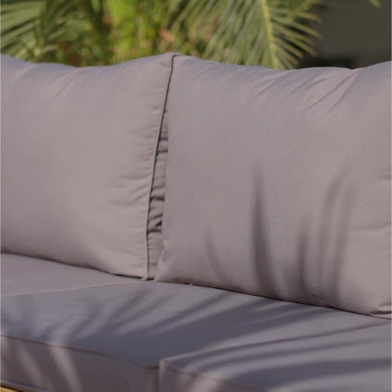 Rimasha Rowan Garden Lounge Set with Cushions, With Arms, Grey