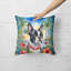 Boston Terrier Luau Throw Pillow-99813296