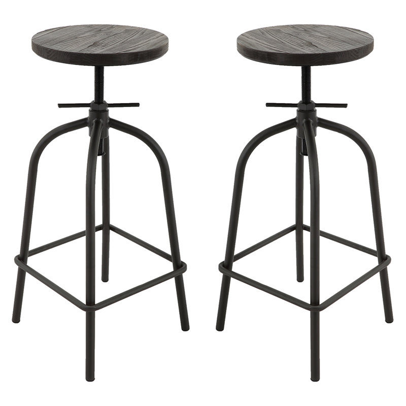 Izavier Swivel Adjustable Height Counter Stool with Metal Frame