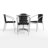 Haverhill 27.5'' Square Aluminum Indoor-Outdoor Table Set with 4 Rattan Chairs-86324061-86324064