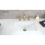 Lavabo de salle de bain rectangulaire encastré en porcelaine vitreuse avec trop-plein 14,5 po SOUEEUM