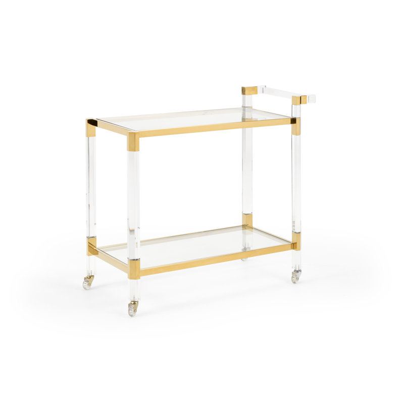 Boulevardier Bar Cart, Gold/Black