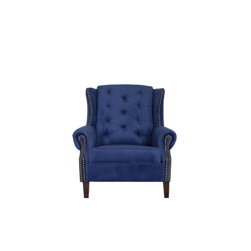 Creeksville Upholstered Wingback Chair with Footstool