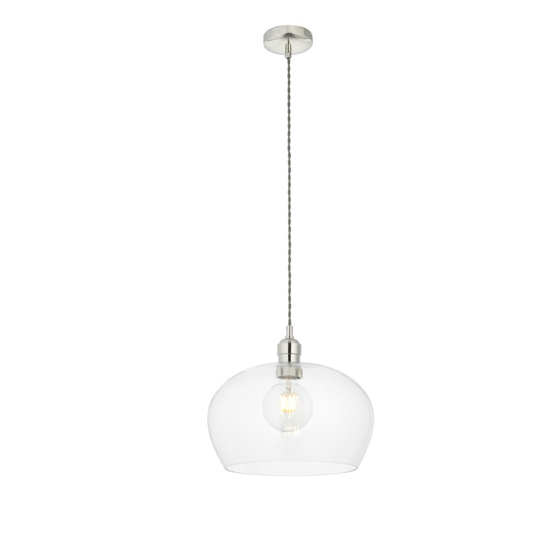 Hovey 1 - Light Single Pendant, Bright Nickel