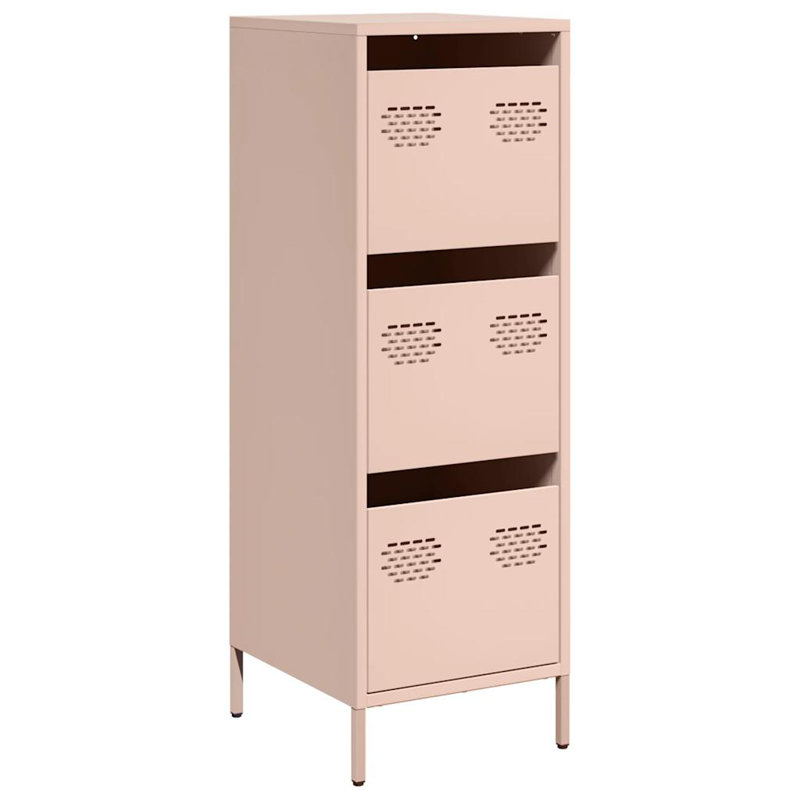 Batdorf Steel Highboard Accent Chest, Antique Pink/Pink
