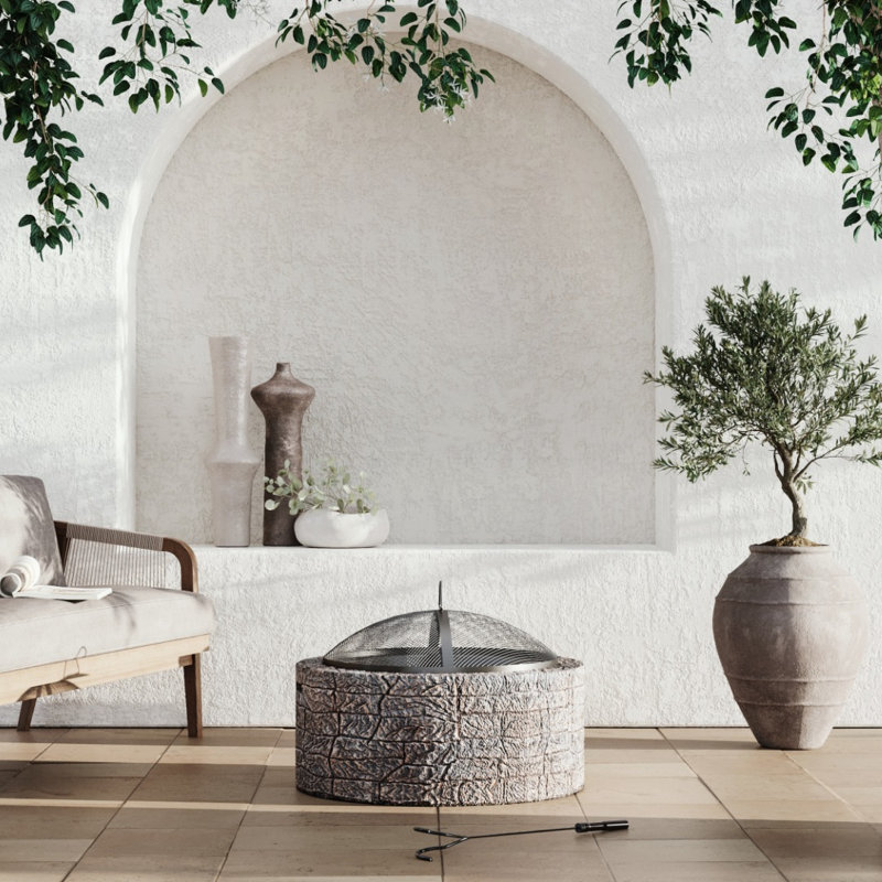 XL steel fire bowl KATLA - Ø67cm, grey