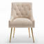 Chaise d'appoint en velours beige Baudel-1563904545
