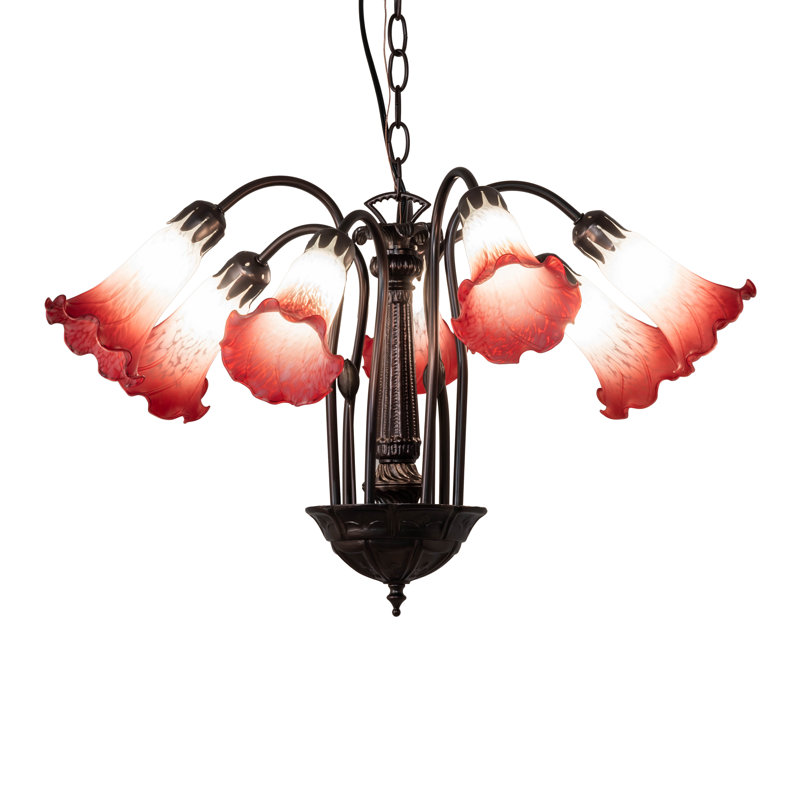 Arnketil 6 - Light Chandelier, Red