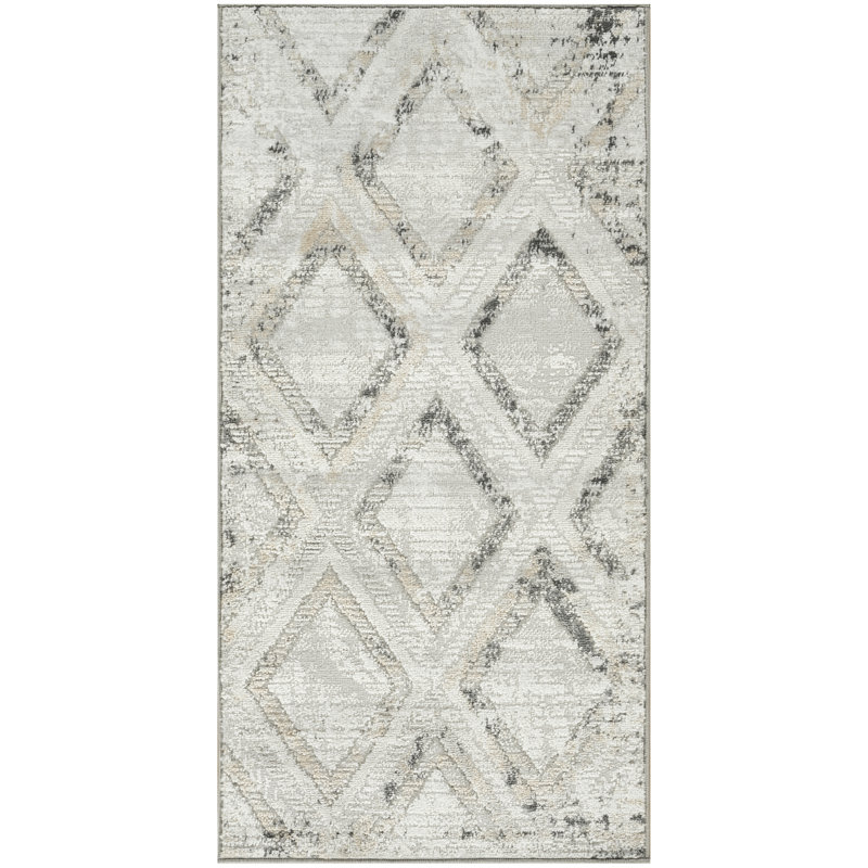 Tapis d'intérieur gris anthracite moderne 2 pi x 4 pi Leuchte, Tapis de couloir 2 pi x 4 pi