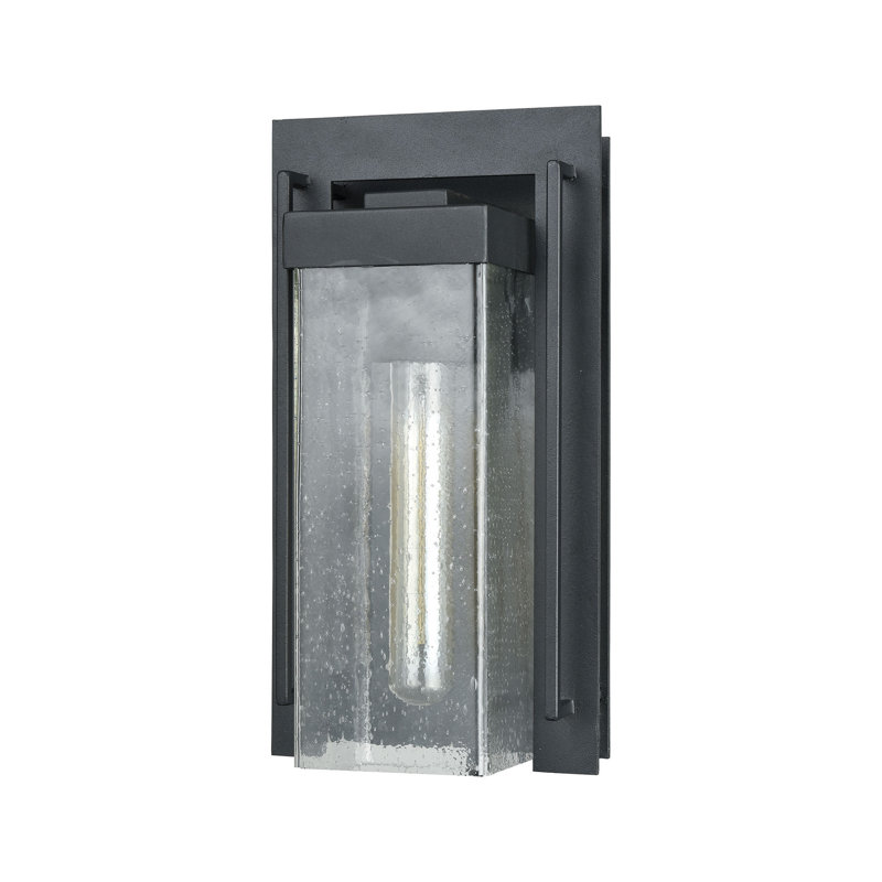 Overton 12'' High 1-Light Outdoor Sconce - Matte Black, 12" H x 6" W x 5" D