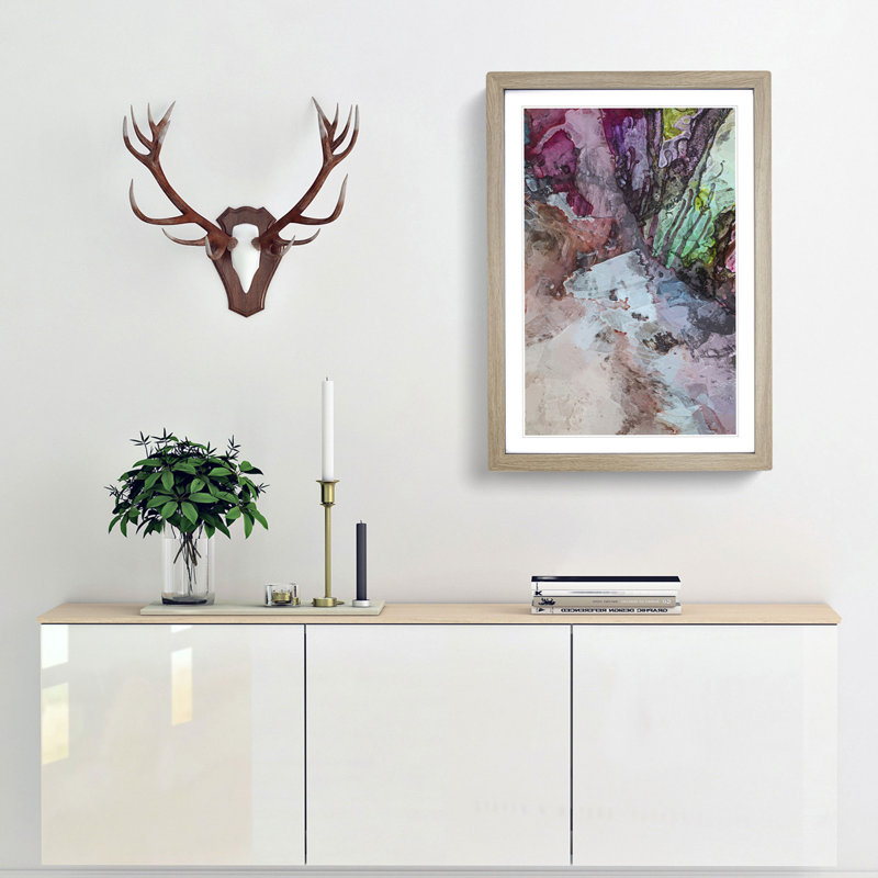 Paint the Sky in Abstract - Picture Frame Painting Print, Oak Framed, 36cm H x 27cm W x 2cm D