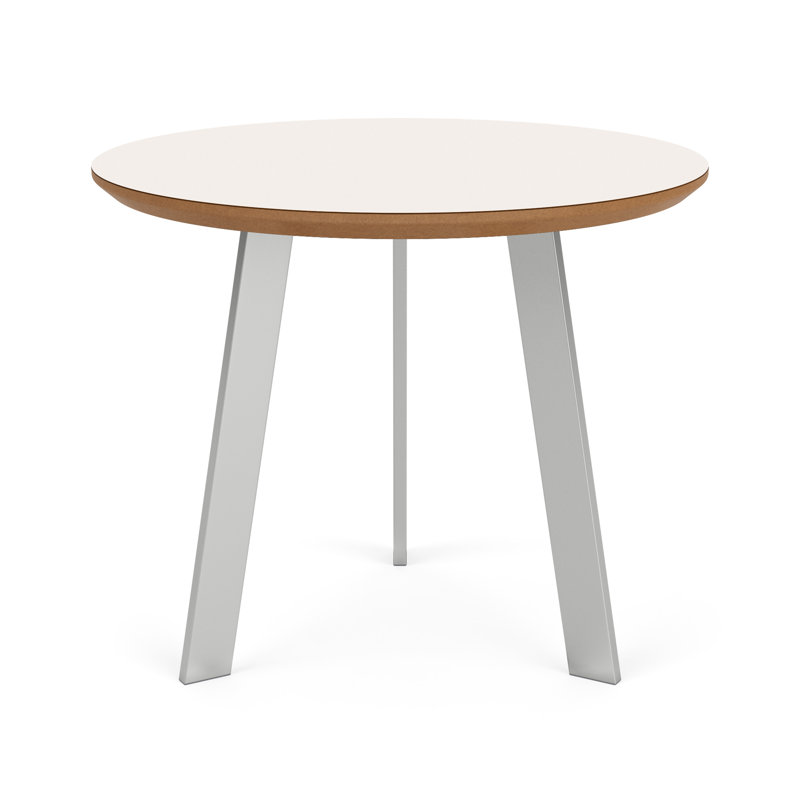 Table de bout Waterfall, Blanc nuage, Argent