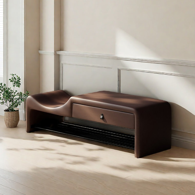 39.4in Shoe Storage Bench, Coffee