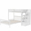 Lit mezzanine en bois avec escalier-1237986344