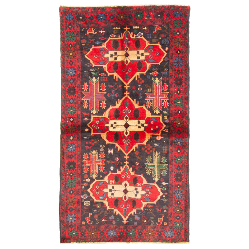Tapis rouille 3 pi 3 po x 6 pi 1 po Teimani