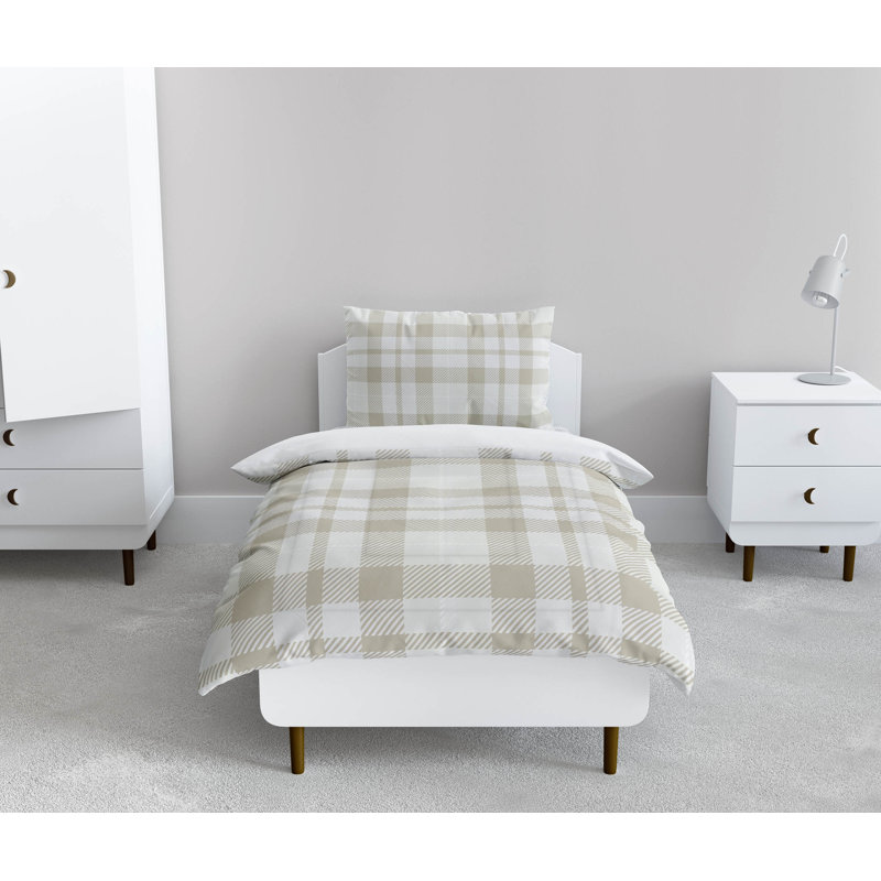 Ensemble d'édredon léger Gen Plaid, Tanné