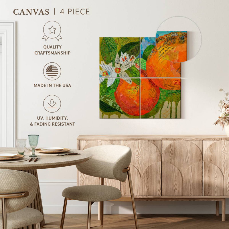 Yarlin Florida Oranges, 57" H x 57" W