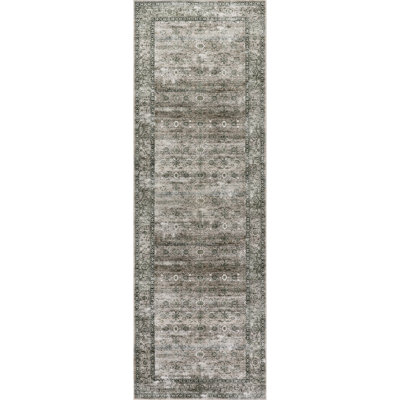 Vegas SplashGuard Medallion Machine Washable Area Rug