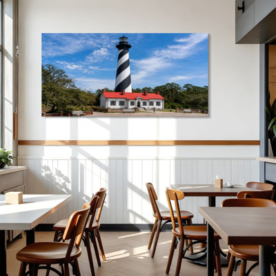 Canvas Wall Art Lighthouse St Augustine Wall Decor for Living Room Bathroom Bedroom Office 24"H x 48"W Art Paintings, Ready to Hang
