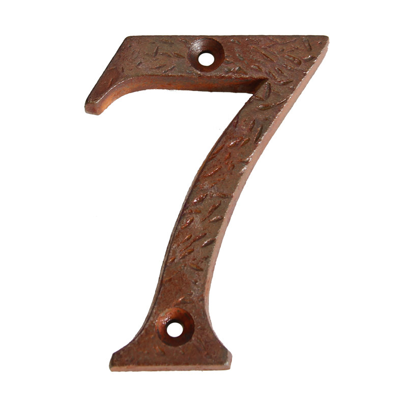 Numéro de maison 3 po, 7, Rouille