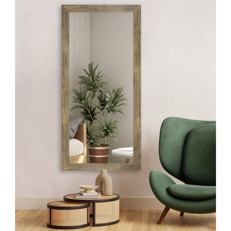 Engineered Wood Flat Mirror, 33" x 66"
