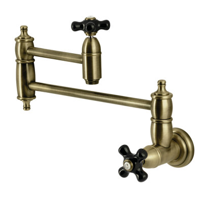 Kingston Brass Duchess Two-Handle 1-Hole Wall Mount Pot Filler Faucet