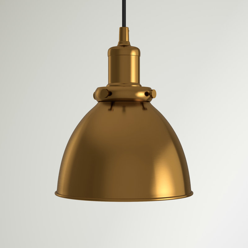 Luminaire suspendu en forme de dôme à 1 lumière Madison, Or