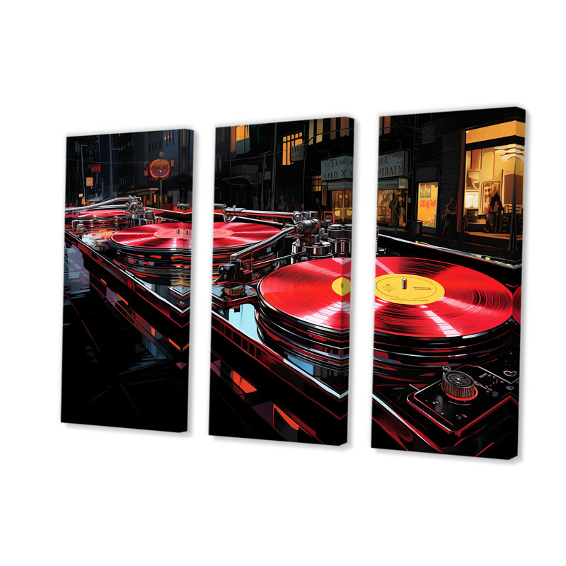 Art mural pourpre et noir, H 28 po x l 36 po, Toile tendue