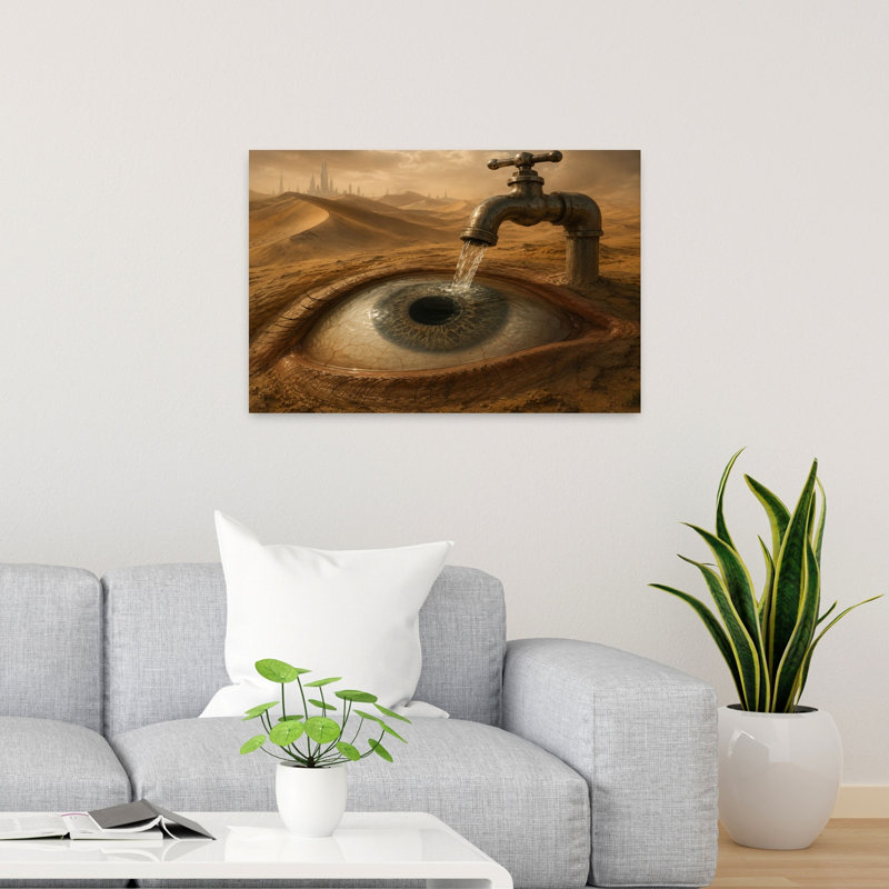 Eye Wide Open Abstract Contemporary Wall Art Print by Katie Towers - Wrapped Canvas Print, 60.96cm H x 91.44cm W