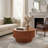 31.5" Pedestal Round Coffee Table with Storage - Modern Wood Design-1299988429