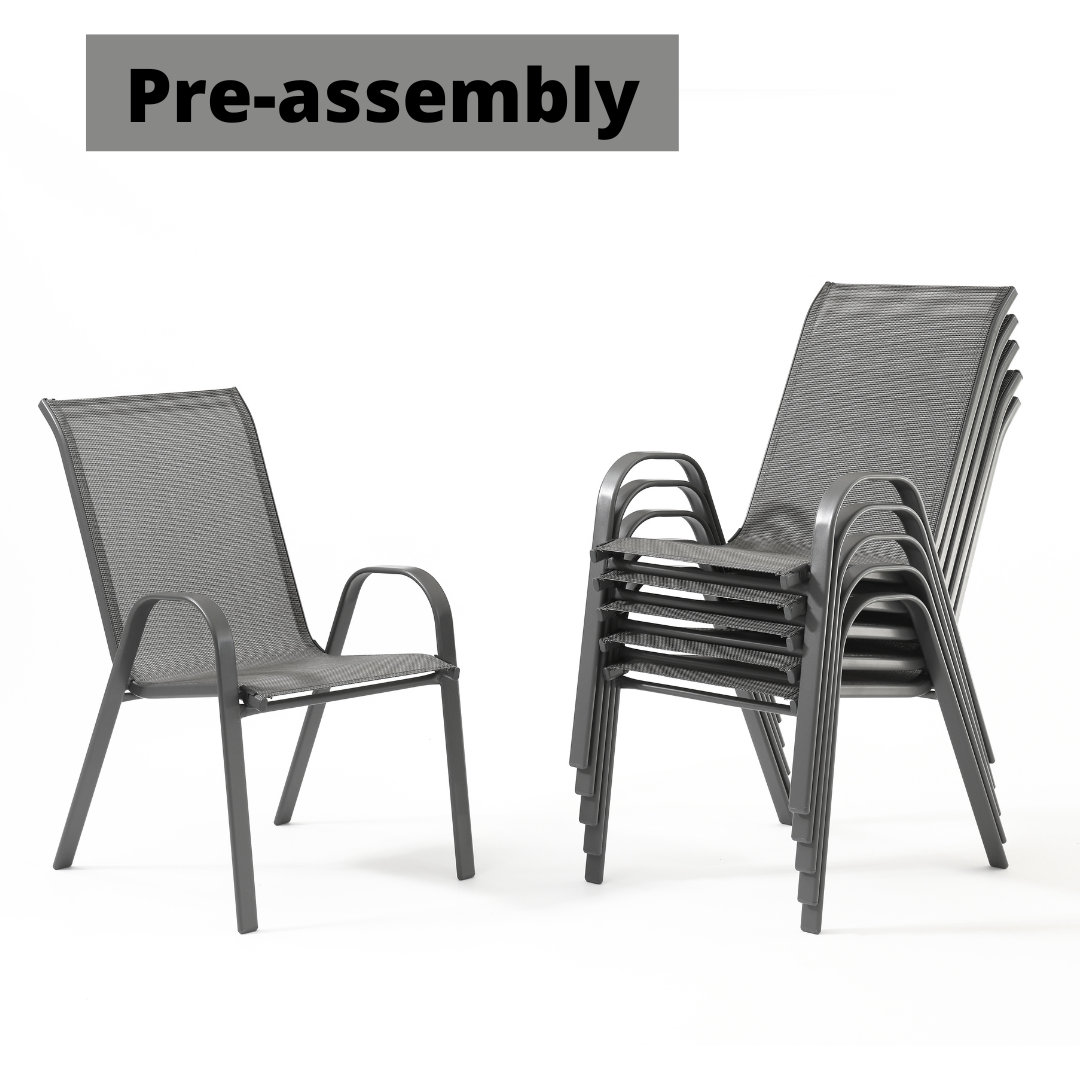 Ebern Designs Milee Stacking Patio Dining Armchair Wayfair Canada