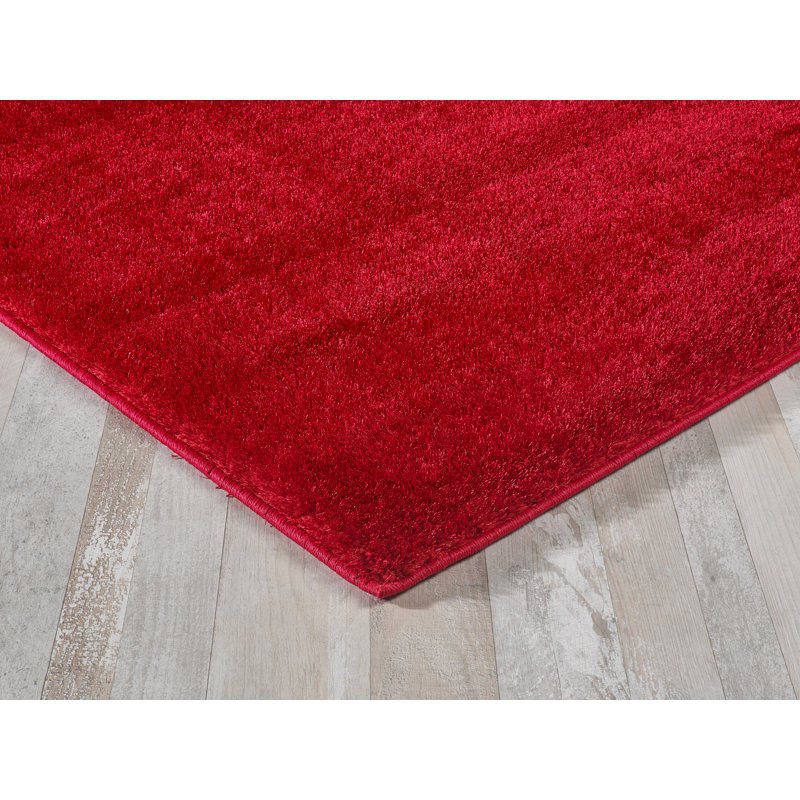 Haque Solid Colour Shag Area Rug, Rectangle 80cm x 150cm