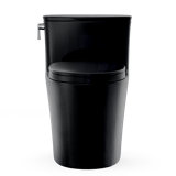 TOTO Aurora One-Piece Elongated 1.28 GPF WASHLET+ and Auto Flush Ready Universal Height Toilet with SS124 SoftClose Seat, Ebony - MS686124CEF#51