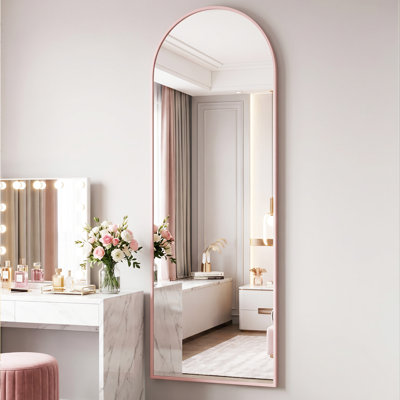 Oversized Arch Floor Mirror with Stand, Wall Mirror