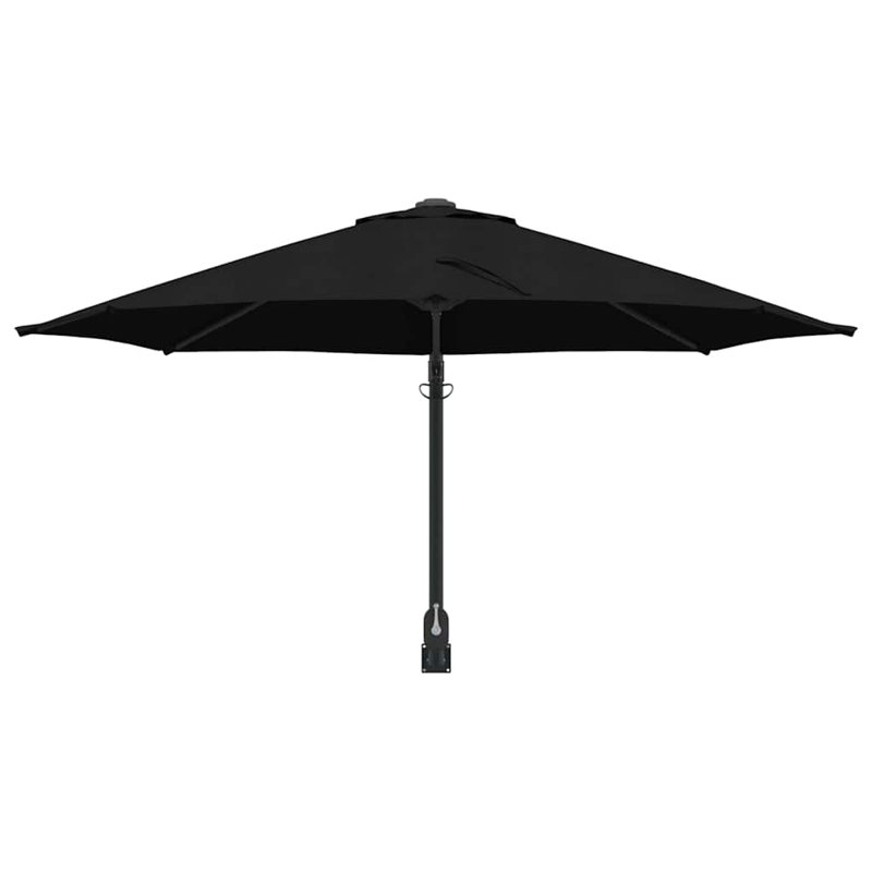 Wall Mount Parasol, Black, 148cm H x 248cm W x 248cm D