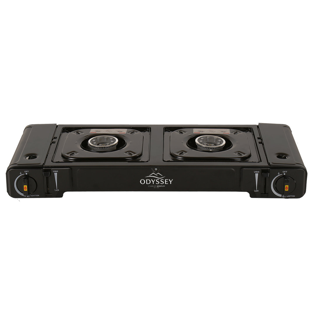 Charles Bentley Odyssey Black Camping Double Gas Stove - Image 5