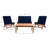 Eubank Eucalyptus 4 - Person Patio Conversation Set with Cushions-89098708-132210615