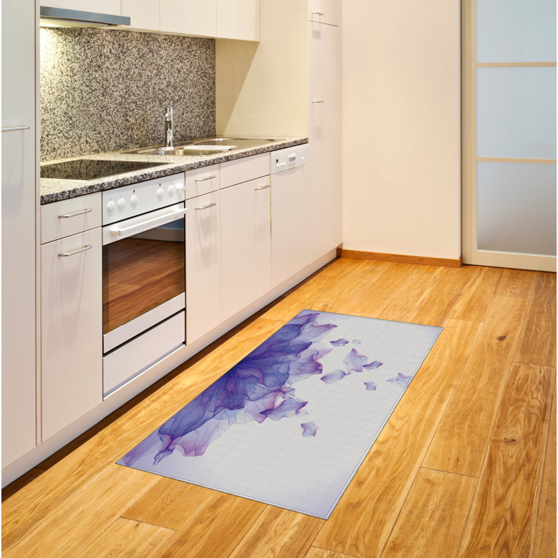 Flower High Density Long Fiber Poly Threads Decorative Area Rug Carpet, Rectangle 2'7" x 5'