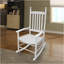 Chaise berçante en bois BLANC, sans passe-partout