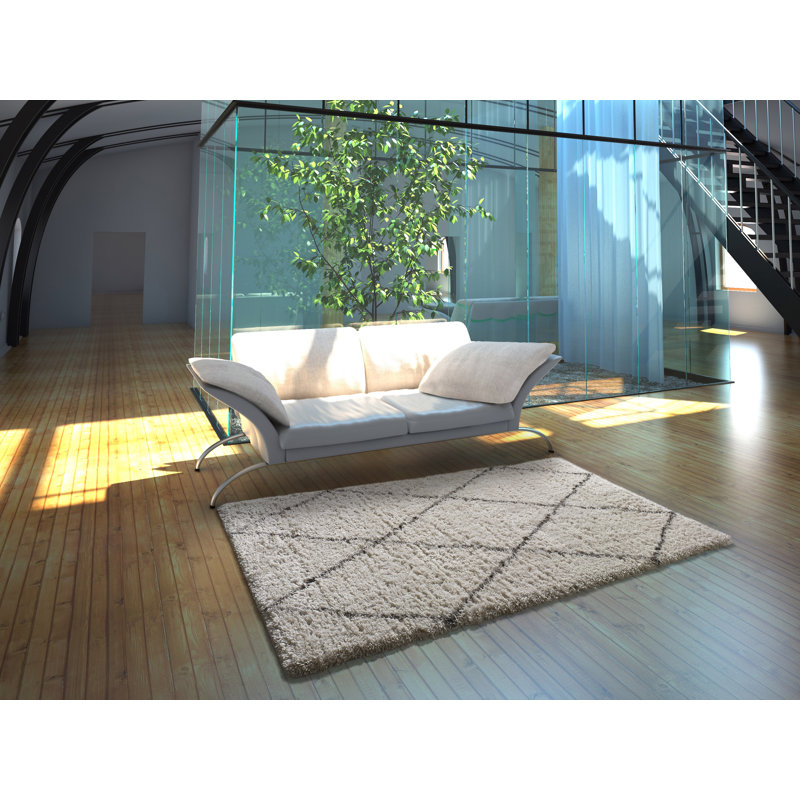 Casterton Geometric Shag Area Rug, Rectangle 200 x 290cm