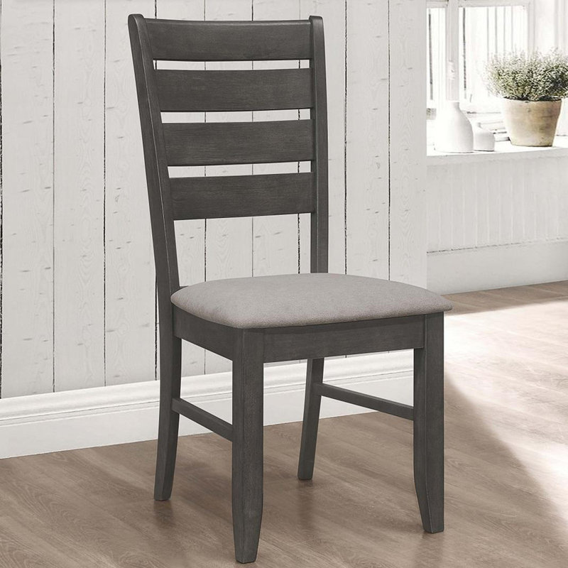 Ensemble de 2 chaises de salle à manger avec siège rembourré en tissu