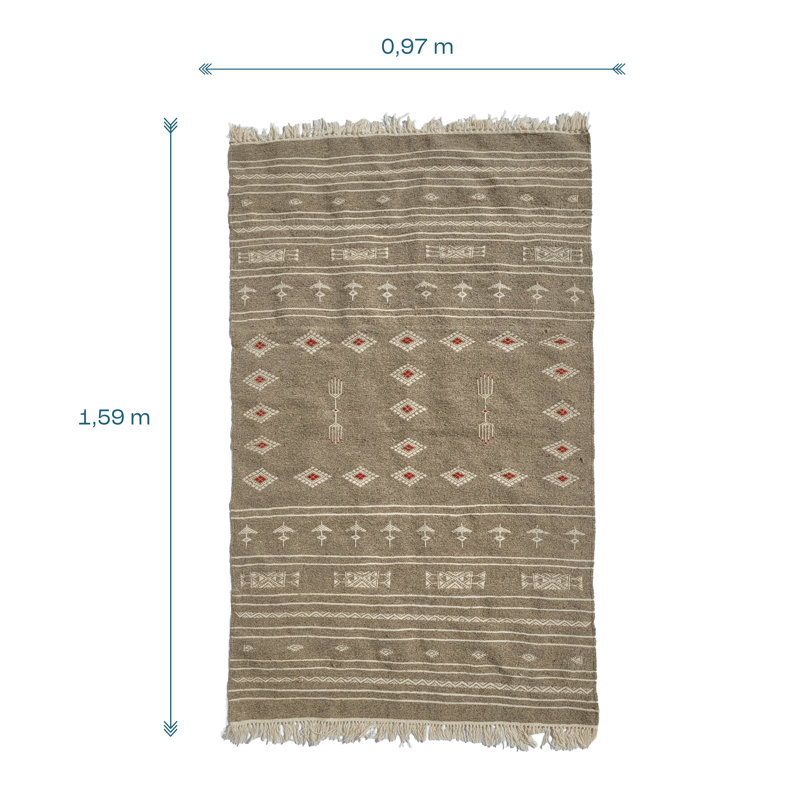 Lamberth Southwestern Hand Woven 97cm X 159cm Area Rug
