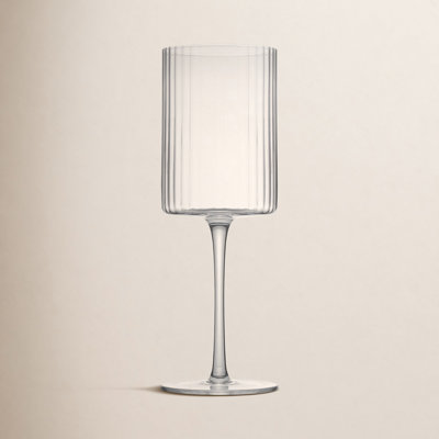 Elle Ribbed Red Wine Glass