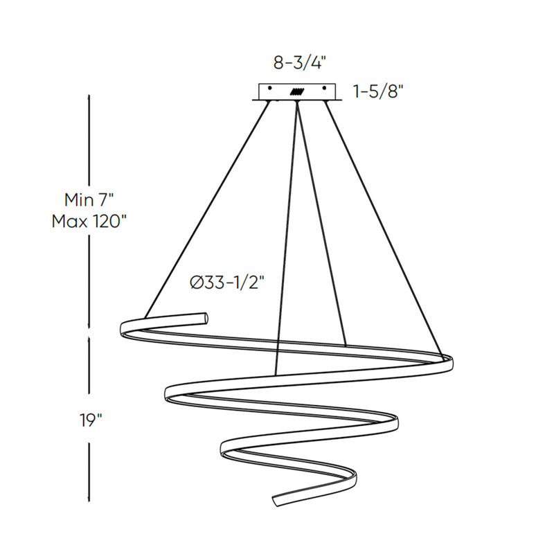 Luminaire suspendu géométrique 1 lumière Demyra