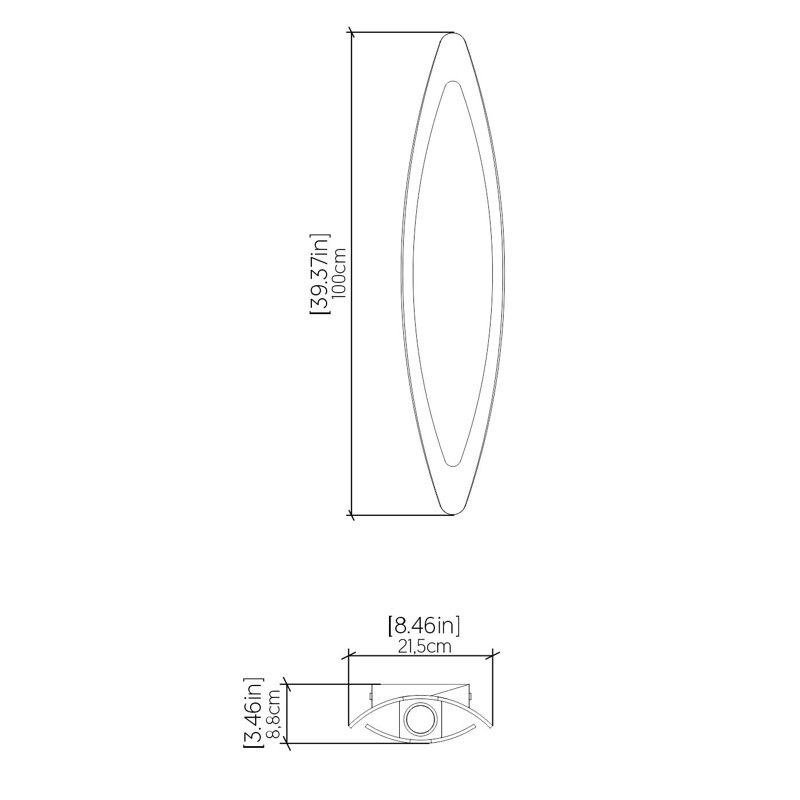 Leaf 2 - Light Flush Mounted Sconce, Imbuia