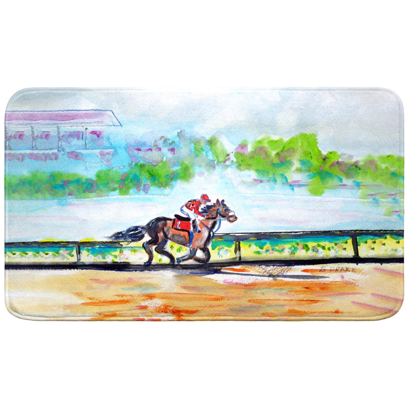 Inside Track Bath Mat, 30" L x 18" W