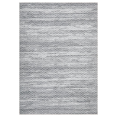 9'x12' Extra Large Chevron Striped Borderless Washable Area Rug - Non-Shedding, Non-Slip Foldable Indoor Carpet