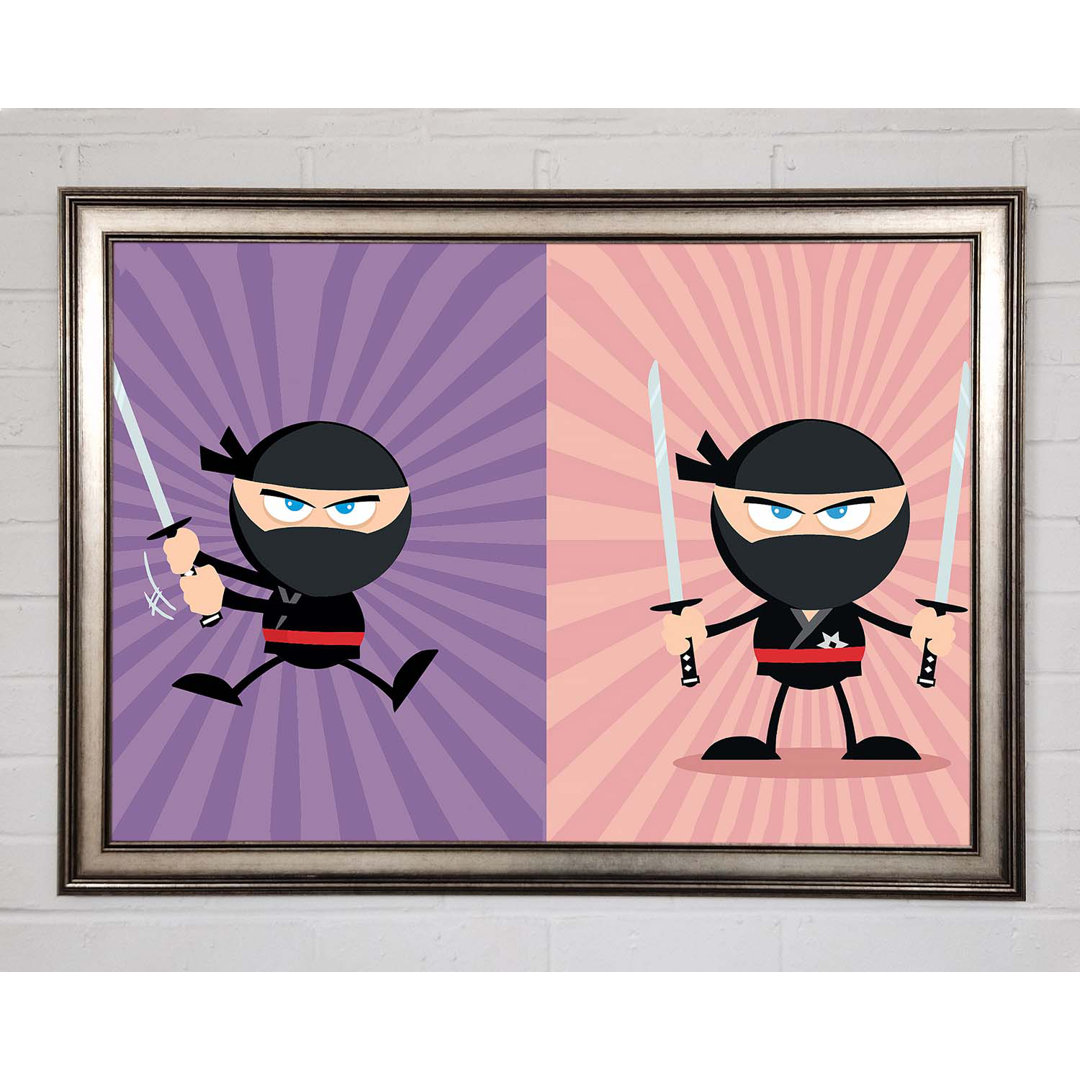 Ninja Duo Gerahmter Druck