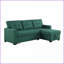 Canapé modulaire moderne en lin pour 3 personnes avec lit simple escamotable et amp; Chaise de rangement pour le salon | Lin | Accoudoirs carrés | Dossier rembourré-121324701