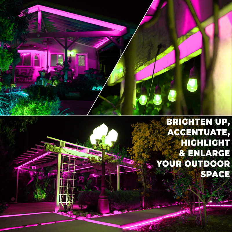 LED Rope Light w/ 8 Mode, Pink, 600" L